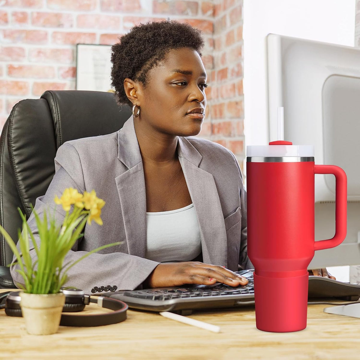 Higher Silicone Boot Compatible with Stanley Quencher H2.0 20/30/40oz | Tumbler Cups Anti-Slip & Anti-Scratch Soft Water Bottle Bottom Sleeve Cover Protector for IceFlow Flip 20/30oz, BPA Free - Colors A