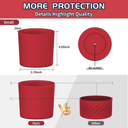 Higher Silicone Boot Compatible with Stanley Quencher H2.0 20/30/40oz | Tumbler Cups Anti-Slip & Anti-Scratch Soft Water Bottle Bottom Sleeve Cover Protector for IceFlow Flip 20/30oz, BPA Free - Colors A