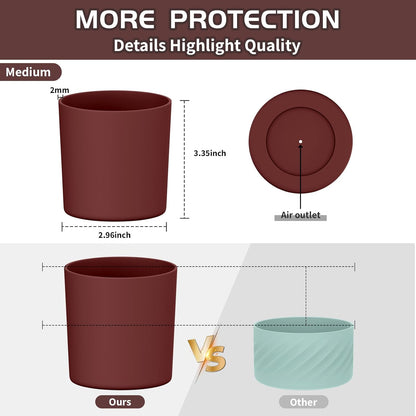 Higher Silicone Boot Compatible with Stanley Quencher H2.0 20/30/40oz | Tumbler Cups Anti-Slip & Anti-Scratch Soft Water Bottle Bottom Sleeve Cover Protector for IceFlow Flip 20/30oz, BPA Free - Colors A