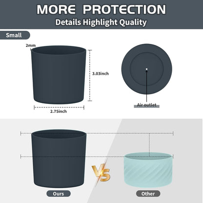 Higher Silicone Boot Compatible with Stanley Quencher H2.0 20/30/40oz | Tumbler Cups Anti-Slip & Anti-Scratch Soft Water Bottle Bottom Sleeve Cover Protector for IceFlow Flip 20/30oz, BPA Free - Colors A