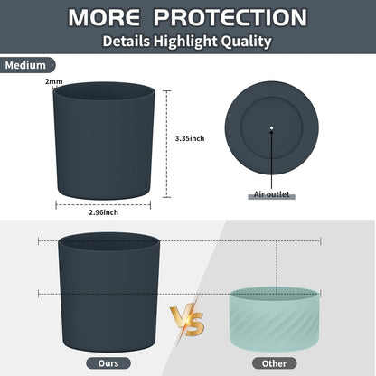 Higher Silicone Boot Compatible with Stanley Quencher H2.0 20/30/40oz | Tumbler Cups Anti-Slip & Anti-Scratch Soft Water Bottle Bottom Sleeve Cover Protector for IceFlow Flip 20/30oz, BPA Free - Colors A