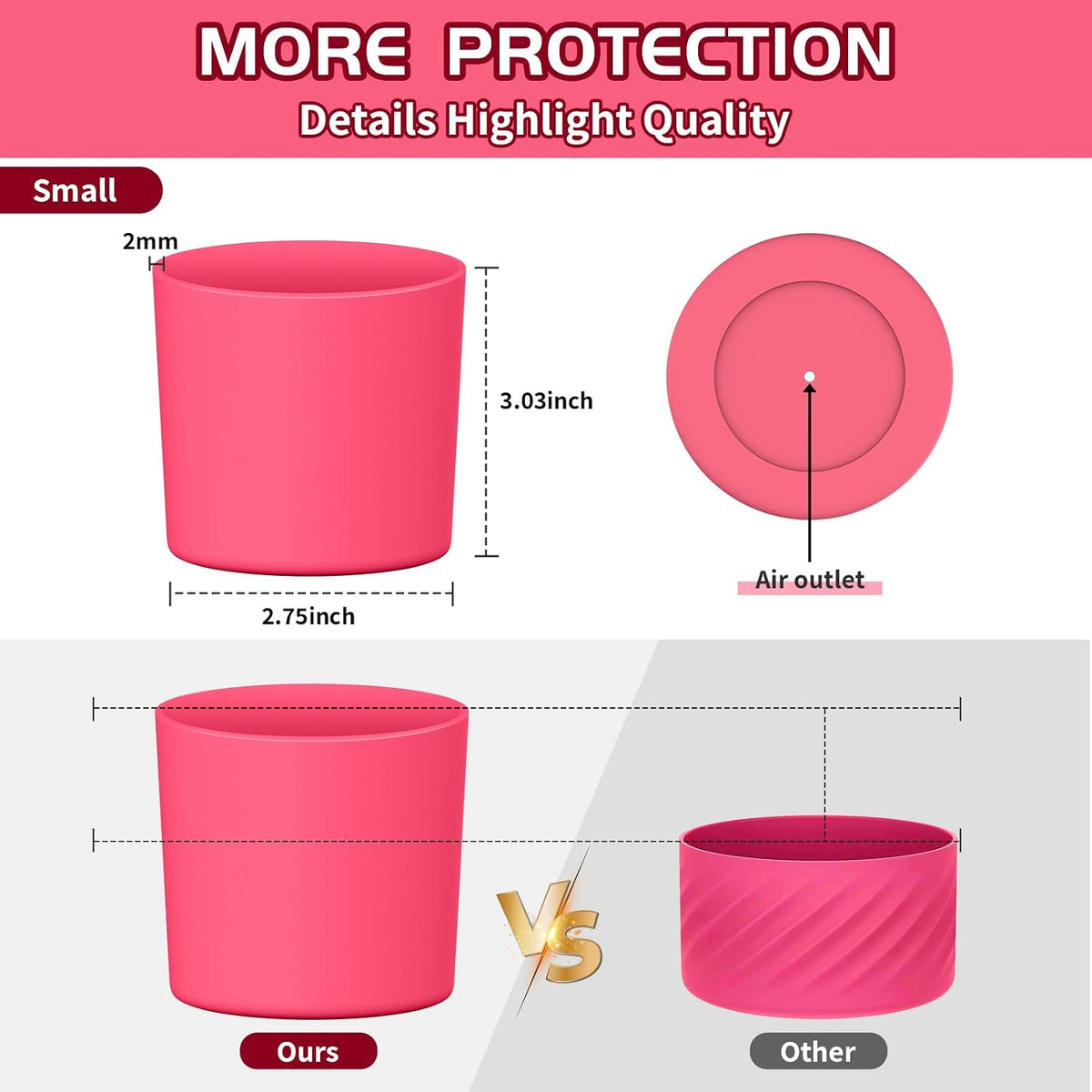 Higher Silicone Boot Compatible with Stanley Quencher H2.0 20/30/40oz | Tumbler Cups Anti-Slip & Anti-Scratch Soft Water Bottle Bottom Sleeve Cover Protector for IceFlow Flip 20/30oz, BPA Free - Colors A