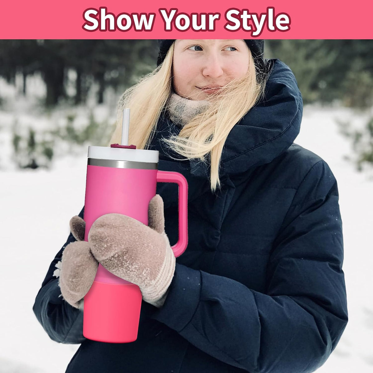 Higher Silicone Boot Compatible with Stanley Quencher H2.0 20/30/40oz | Tumbler Cups Anti-Slip & Anti-Scratch Soft Water Bottle Bottom Sleeve Cover Protector for IceFlow Flip 20/30oz, BPA Free - Colors A