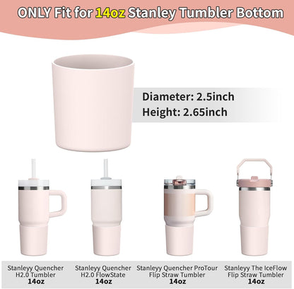 Higher Silicone Boot Compatible with Stanley Quencher H2.0 20/30/40oz | Tumbler Cups Anti-Slip & Anti-Scratch Soft Water Bottle Bottom Sleeve Cover Protector for IceFlow Flip 20/30oz, BPA Free - Colors A