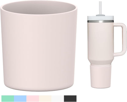 Higher Silicone Boot Compatible with Stanley Quencher H2.0 20/30/40oz | Tumbler Cups Anti-Slip & Anti-Scratch Soft Water Bottle Bottom Sleeve Cover Protector for IceFlow Flip 20/30oz, BPA Free - Colors A