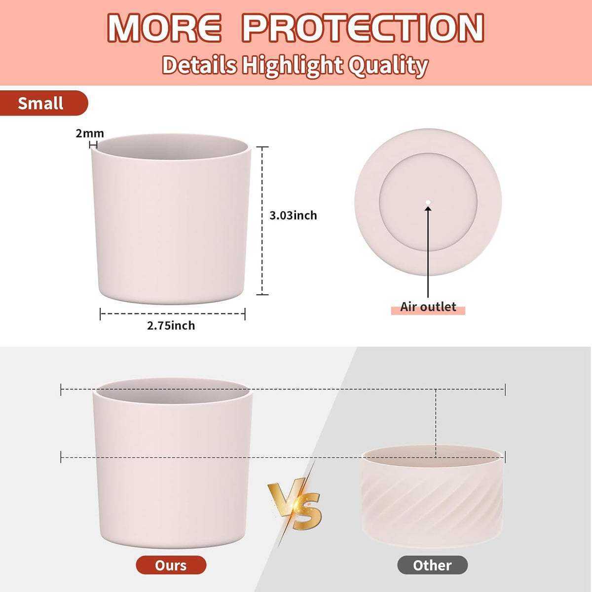 Higher Silicone Boot Compatible with Stanley Quencher H2.0 20/30/40oz | Tumbler Cups Anti-Slip & Anti-Scratch Soft Water Bottle Bottom Sleeve Cover Protector for IceFlow Flip 20/30oz, BPA Free - Colors A