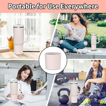 Higher Silicone Boot Compatible with Stanley Quencher H2.0 20/30/40oz | Tumbler Cups Anti-Slip & Anti-Scratch Soft Water Bottle Bottom Sleeve Cover Protector for IceFlow Flip 20/30oz, BPA Free - Colors A