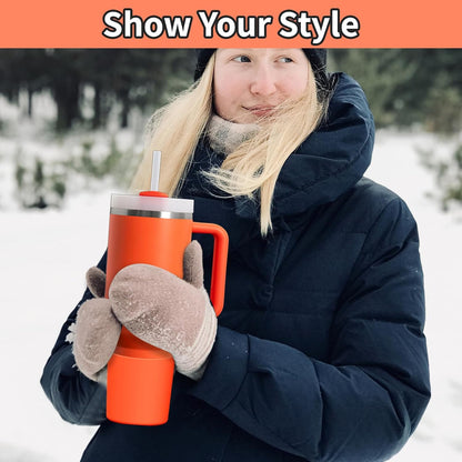 Higher Silicone Boot Compatible with Stanley Quencher H2.0 20/30/40oz | Tumbler Cups Anti-Slip & Anti-Scratch Soft Water Bottle Bottom Sleeve Cover Protector for IceFlow Flip 20/30oz, BPA Free - Colors A
