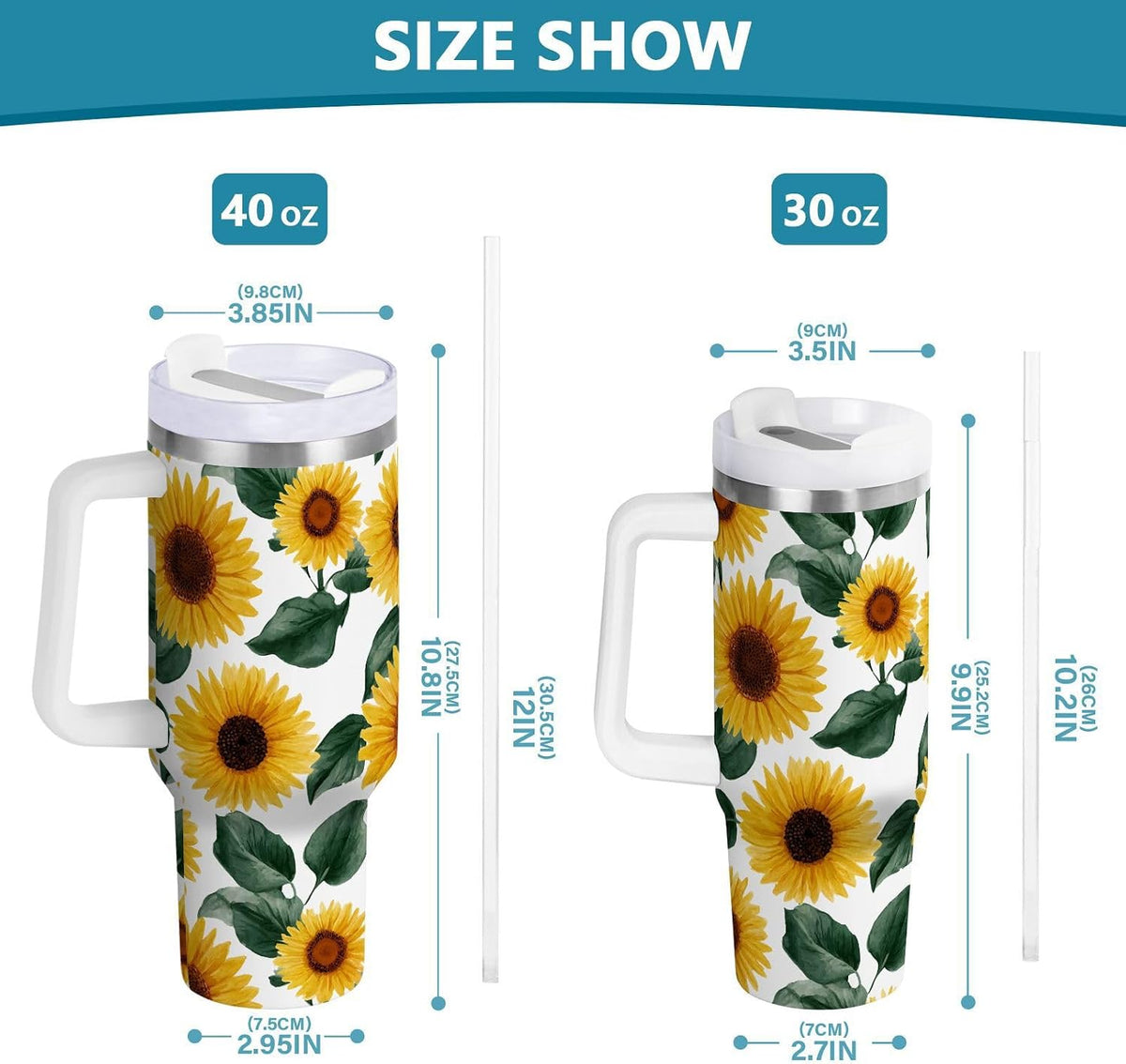Pink Rose Floral Roses 30 oz Tumbler with Handle and Straw Lid, Insulated Stainless Steel Water Bottle Portable Travel Coffee Tea Mug Cup