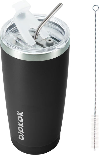 30 oz Tumbler with Lid and Straw, Insulated Stainless Steel Cup | Double Wall Vacuum, BPA Free, Leak Proof, Keeps Hot/Cold, Travel & Beach Ready, Car Holder Fit, Brick Red - Colors B