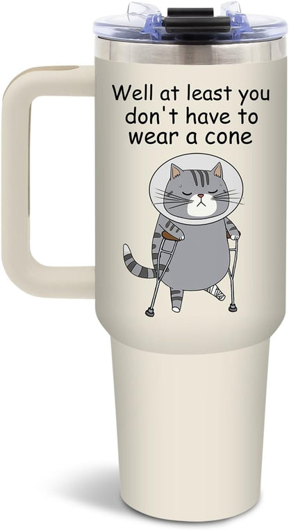Cat Tumbler 40oz, Insulated Pink Cat Cup Gifts for Women Girls | Funny Cats Tumbler Leakproof, Cats Water Bottle for Gym Office Travel, Mothers Day Birthday Gifts for Cats Lovers, 1 Pack