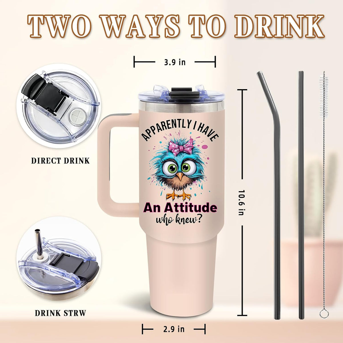 Funny Skull Tumbler 40oz, Insulated Funny Witchy Gifts for Women | Audacity Cup, Skeleton Unicorn Tumbler Leakproof, Gothic Skeleton Water Bottle, Aesthetic Gifts for Tarot Lovers, 1 Pack