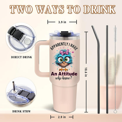 Funny Skull Tumbler 40oz, Insulated Funny Witchy Gifts for Women | Audacity Cup, Skeleton Unicorn Tumbler Leakproof, Gothic Skeleton Water Bottle, Aesthetic Gifts for Tarot Lovers, 1 Pack