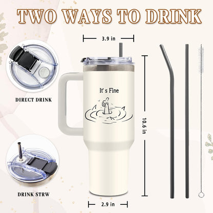 Funny Skull Tumbler 40oz, Insulated Funny Witchy Gifts for Women | Audacity Cup, Skeleton Unicorn Tumbler Leakproof, Gothic Skeleton Water Bottle, Aesthetic Gifts for Tarot Lovers, 1 Pack
