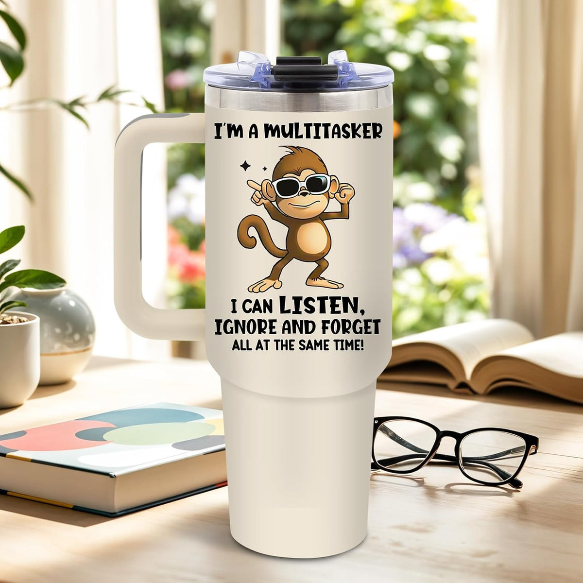 Funny Skull Tumbler 40oz, Insulated Funny Witchy Gifts for Women | Audacity Cup, Skeleton Unicorn Tumbler Leakproof, Gothic Skeleton Water Bottle, Aesthetic Gifts for Tarot Lovers, 1 Pack