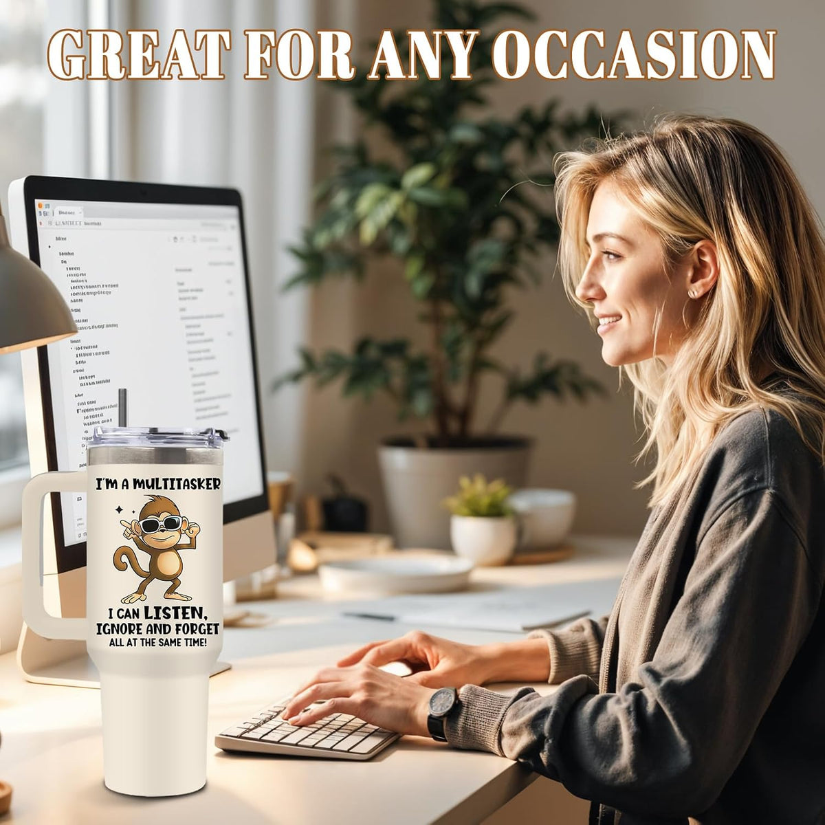 Funny Skull Tumbler 40oz, Insulated Funny Witchy Gifts for Women | Audacity Cup, Skeleton Unicorn Tumbler Leakproof, Gothic Skeleton Water Bottle, Aesthetic Gifts for Tarot Lovers, 1 Pack
