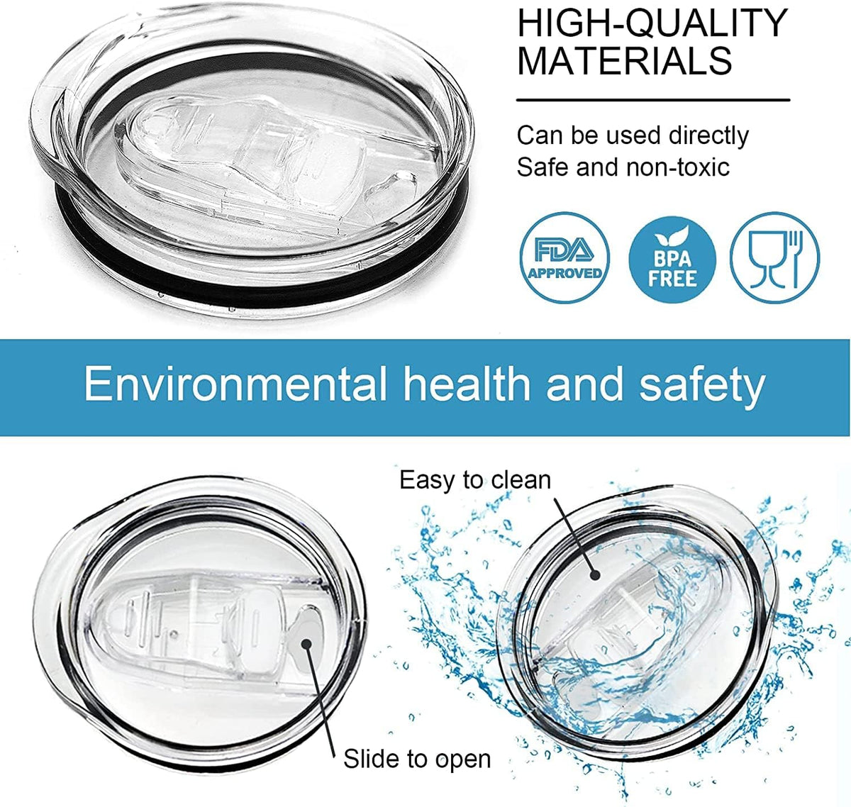 2 Pack 20 oz Tumbler Lid Replacement for Yeti Tumblers