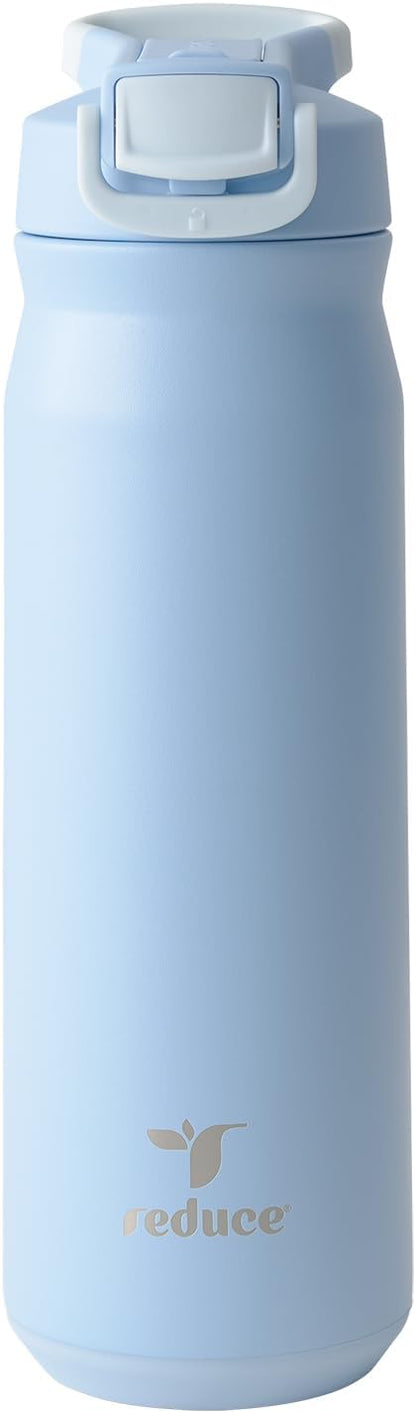 24 oz Hydrate Pro Stainless Steel Insulated Water Bottle - Flip Top Leak-Proof Lid, Dishwasher Safe, BPA-Free, Dual Wall Vacuum, Keeps Drinks Cold for 48 Hrs, Cup Holder Friendly - Dragonfruit