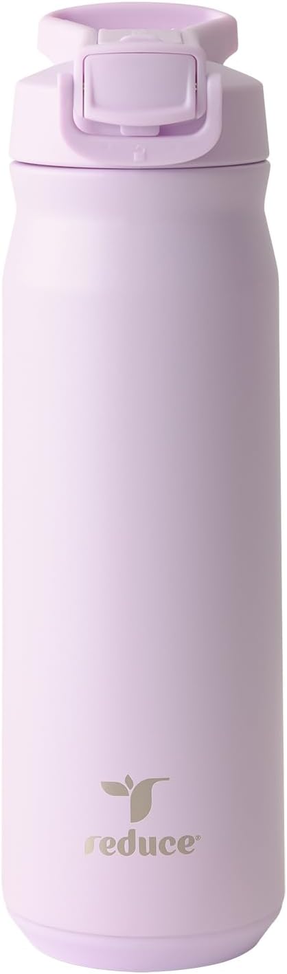 24 oz Hydrate Pro Stainless Steel Insulated Water Bottle - Flip Top Leak-Proof Lid, Dishwasher Safe, BPA-Free, Dual Wall Vacuum, Keeps Drinks Cold for 48 Hrs, Cup Holder Friendly - Dragonfruit