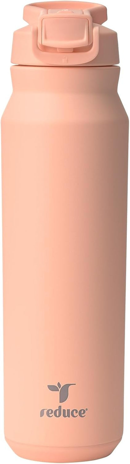 24 oz Hydrate Pro Stainless Steel Insulated Water Bottle - Flip Top Leak-Proof Lid, Dishwasher Safe, BPA-Free, Dual Wall Vacuum, Keeps Drinks Cold for 48 Hrs, Cup Holder Friendly - Dragonfruit