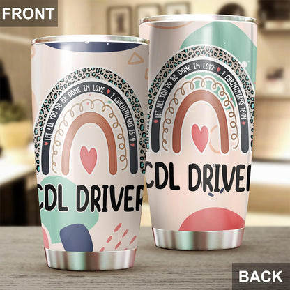 Let All You Do Be Done In Love Postal Clerk Tumbler Stainless Steel 20oz, Office Gifts Women Men Work Friends Coworker, Driking Coffee Cup For Birthday Christmas - Colors K