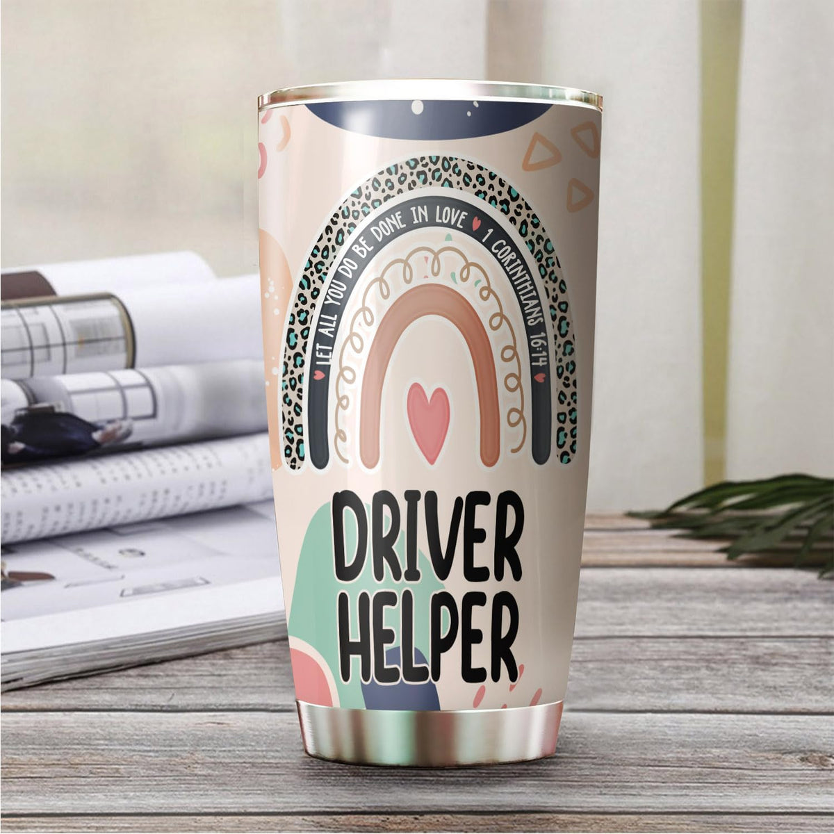 Let All You Do Be Done In Love Postal Clerk Tumbler Stainless Steel 20oz, Office Gifts Women Men Work Friends Coworker, Driking Coffee Cup For Birthday Christmas - Colors K