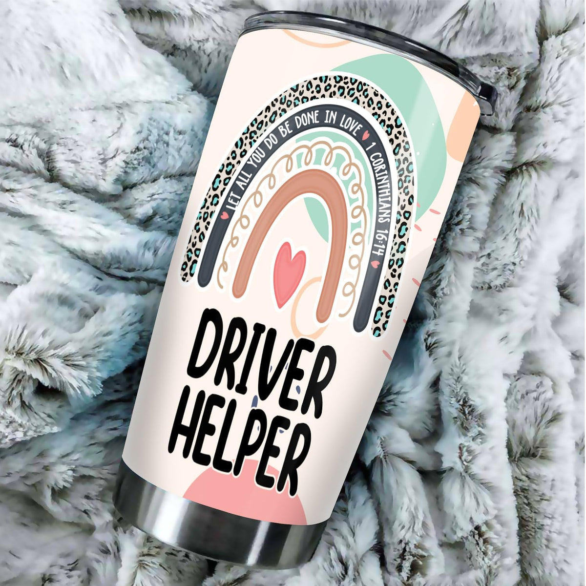 Let All You Do Be Done In Love Postal Clerk Tumbler Stainless Steel 20oz, Office Gifts Women Men Work Friends Coworker, Driking Coffee Cup For Birthday Christmas - Colors K