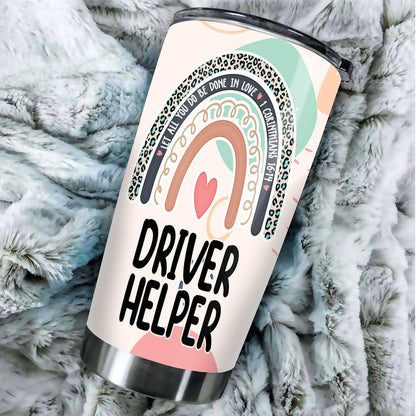 Let All You Do Be Done In Love Postal Clerk Tumbler Stainless Steel 20oz, Office Gifts Women Men Work Friends Coworker, Driking Coffee Cup For Birthday Christmas - Colors K