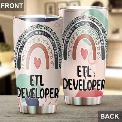 Let All You Do Be Done In Love Postal Clerk Tumbler Stainless Steel 20oz, Office Gifts Women Men Work Friends Coworker, Driking Coffee Cup For Birthday Christmas - Colors K
