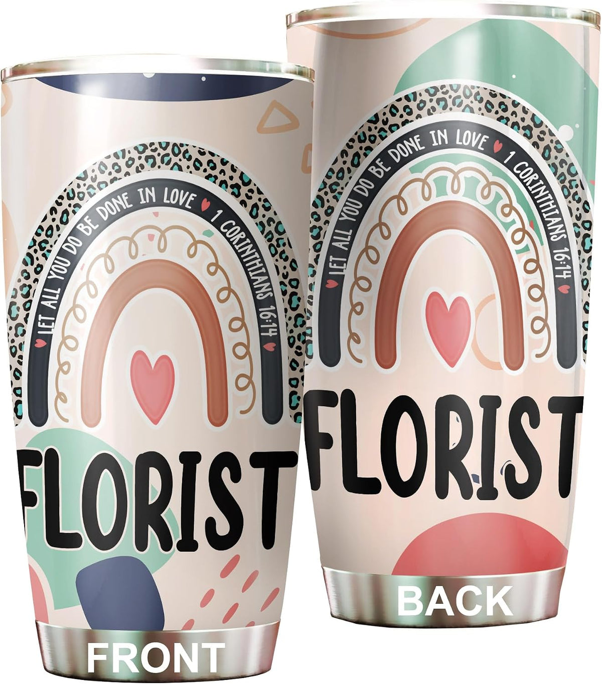 Let All You Do Be Done In Love Postal Clerk Tumbler Stainless Steel 20oz, Office Gifts Women Men Work Friends Coworker, Driking Coffee Cup For Birthday Christmas - Colors K