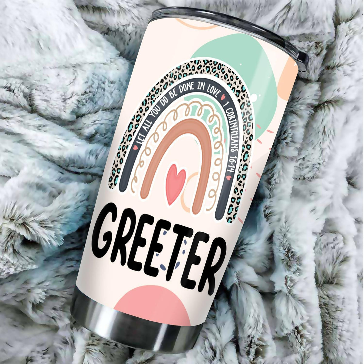 Let All You Do Be Done In Love Postal Clerk Tumbler Stainless Steel 20oz, Office Gifts Women Men Work Friends Coworker, Driking Coffee Cup For Birthday Christmas - Colors K