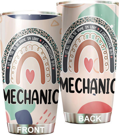 Let All You Do Be Done In Love Postal Clerk Tumbler Stainless Steel 20oz, Office Gifts Women Men Work Friends Coworker, Driking Coffee Cup For Birthday Christmas - Colors K
