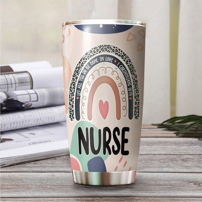 Let All You Do Be Done In Love Postal Clerk Tumbler Stainless Steel 20oz, Office Gifts Women Men Work Friends Coworker, Driking Coffee Cup For Birthday Christmas - Colors K