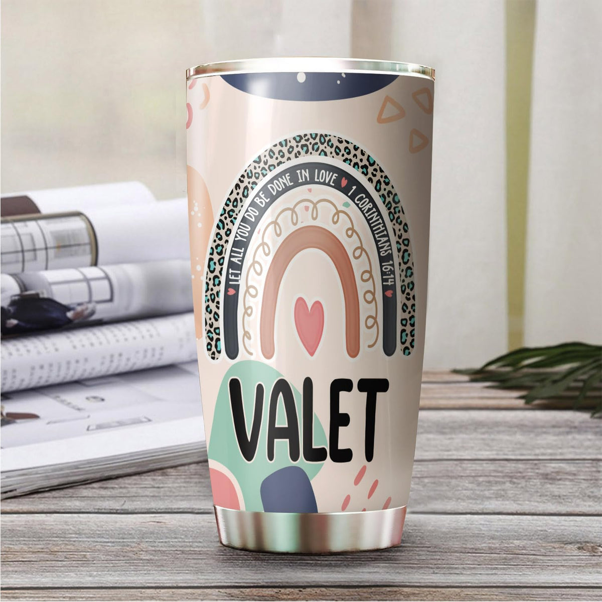 Let All You Do Be Done In Love Postal Clerk Tumbler Stainless Steel 20oz, Office Gifts Women Men Work Friends Coworker, Driking Coffee Cup For Birthday Christmas - Colors K