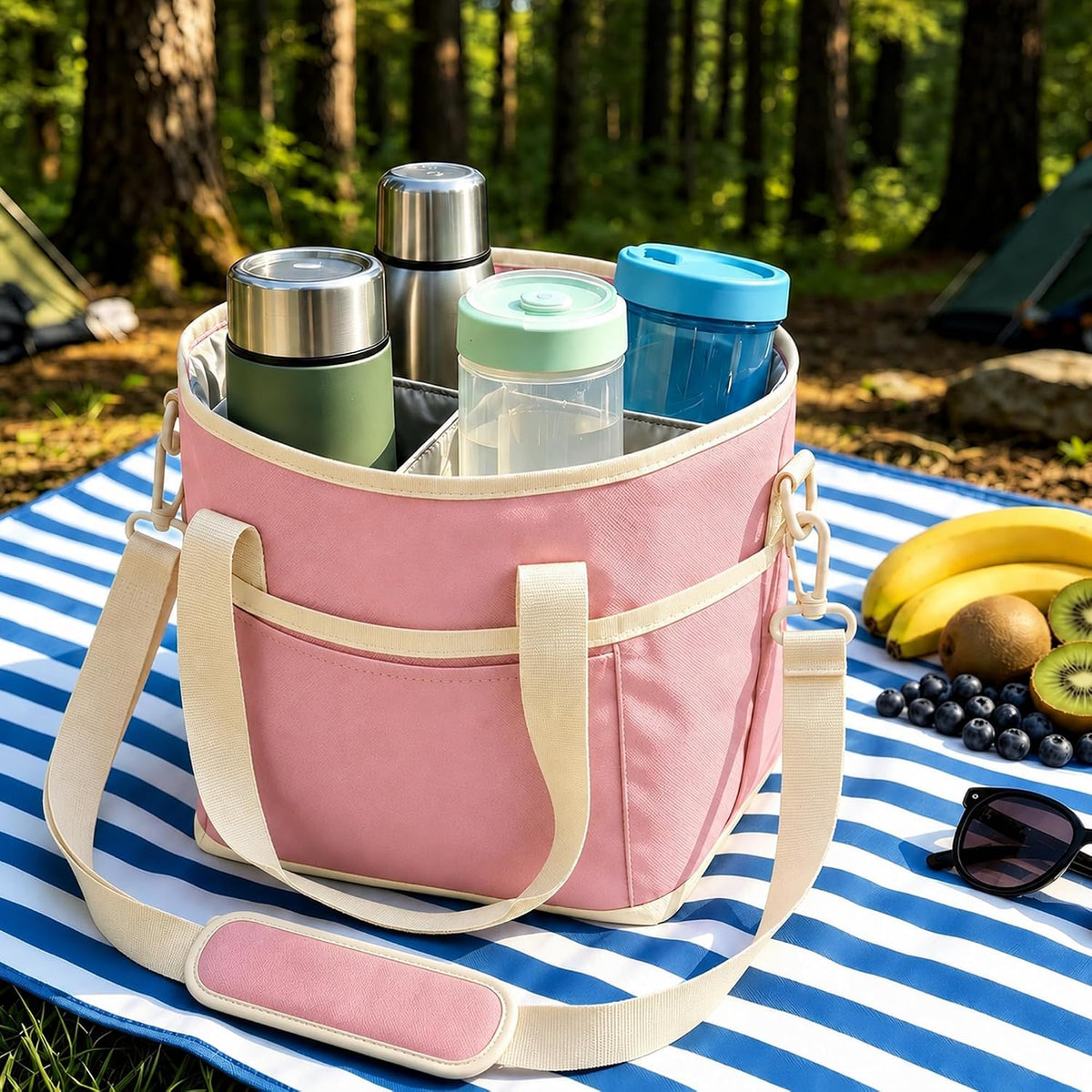 Drink Carrier Bag 4 Cup Holder, Reusable Beverage Carrier