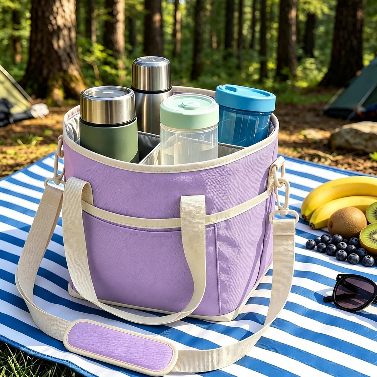 Drink Carrier Bag 4 Cup Holder, Reusable Beverage Carrier