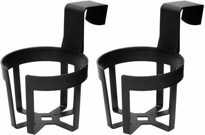 Large Plastic Cup & Beverage Holder, Black, 44oz (3.5L), Pack of 2
