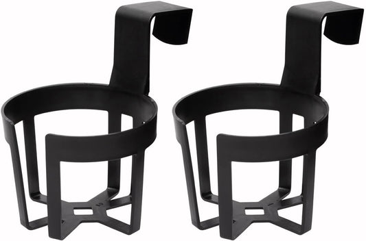 Large Plastic Cup & Beverage Holder, Black, 44oz (3.5L), Pack of 2
