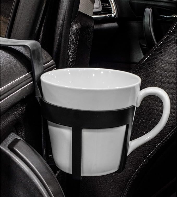 Large Plastic Cup & Beverage Holder, Black, 44oz (3.5L), Pack of 2