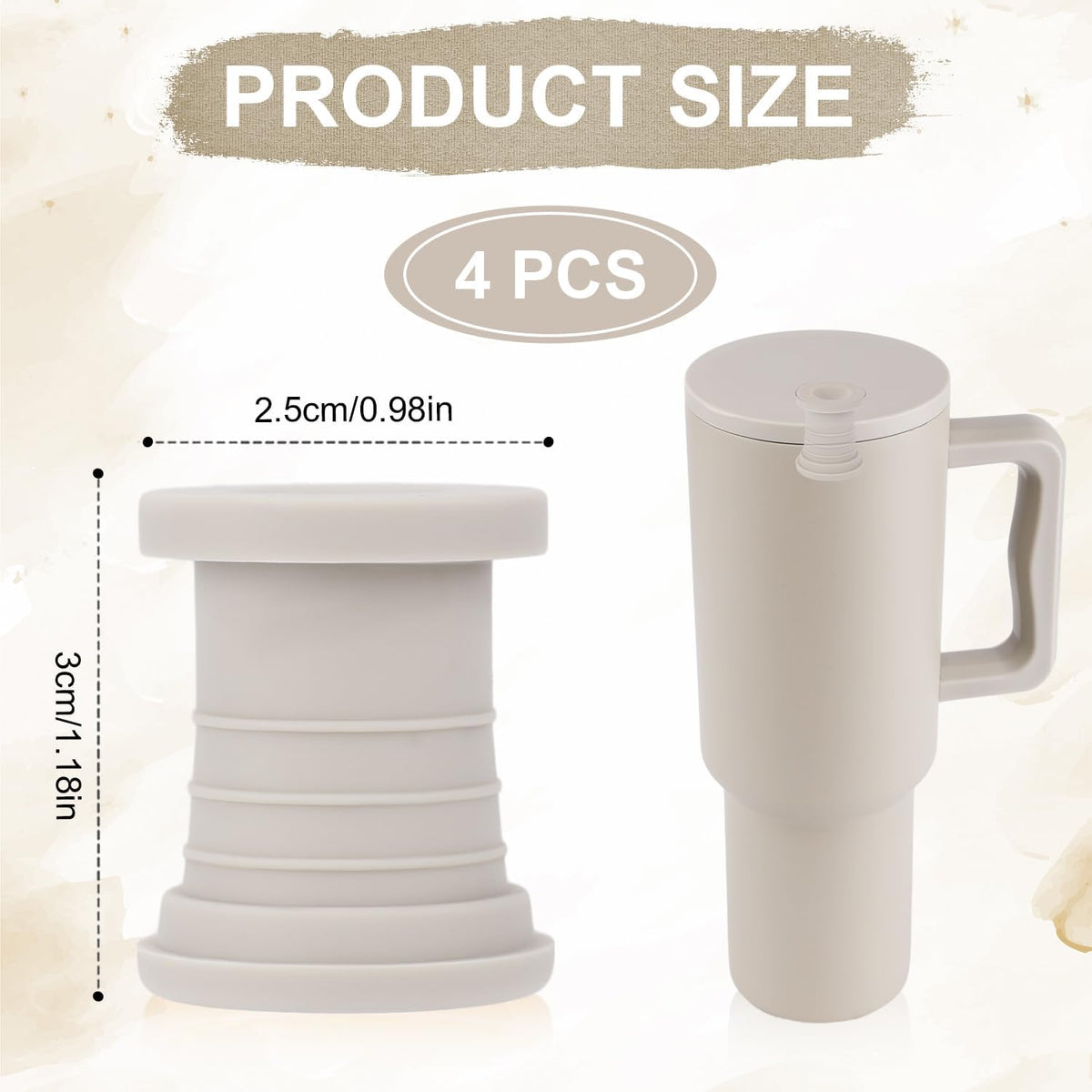 4pcs Replacement Stopper for 30oz 40oz Tumblers with Handle