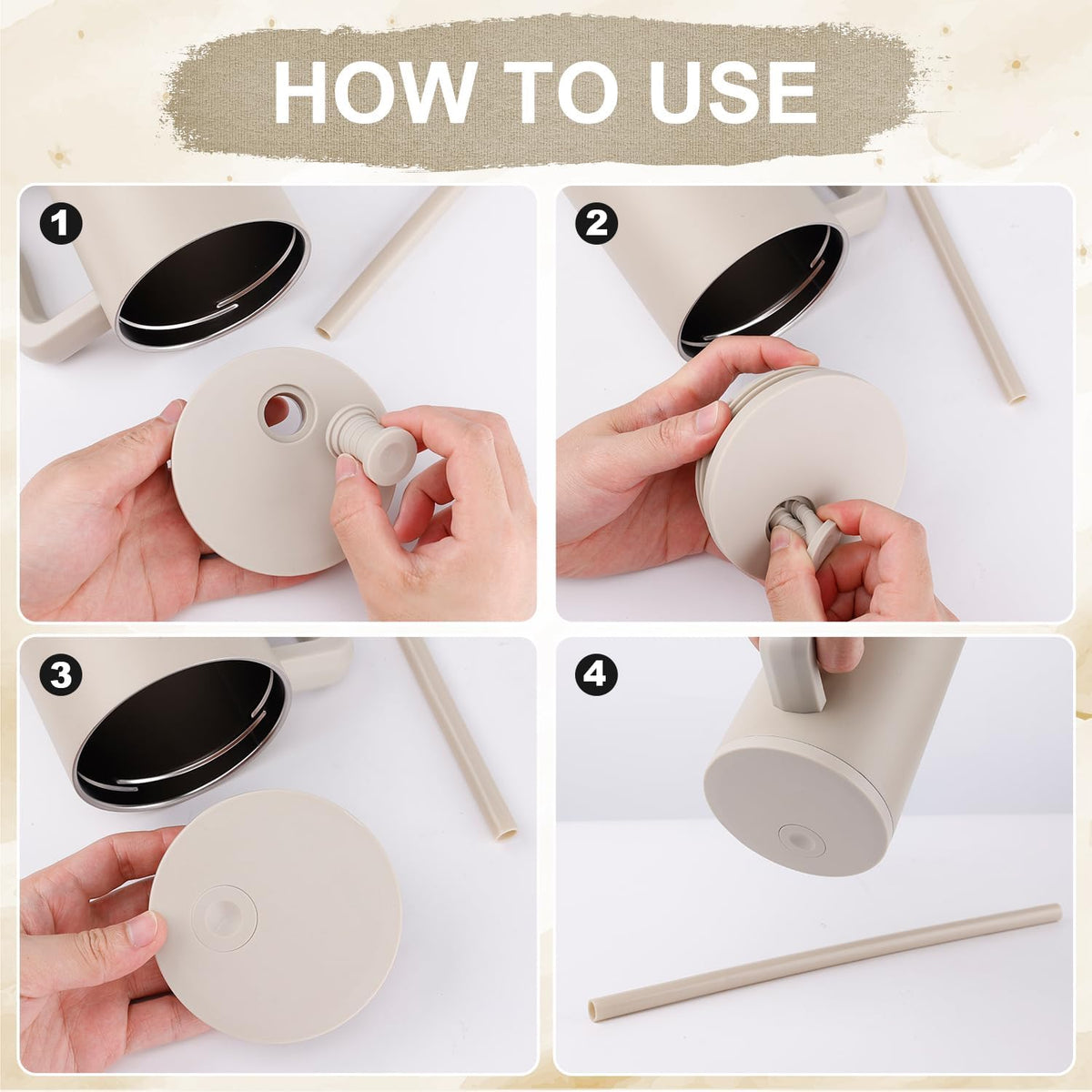 4pcs Replacement Stopper for 30oz 40oz Tumblers with Handle