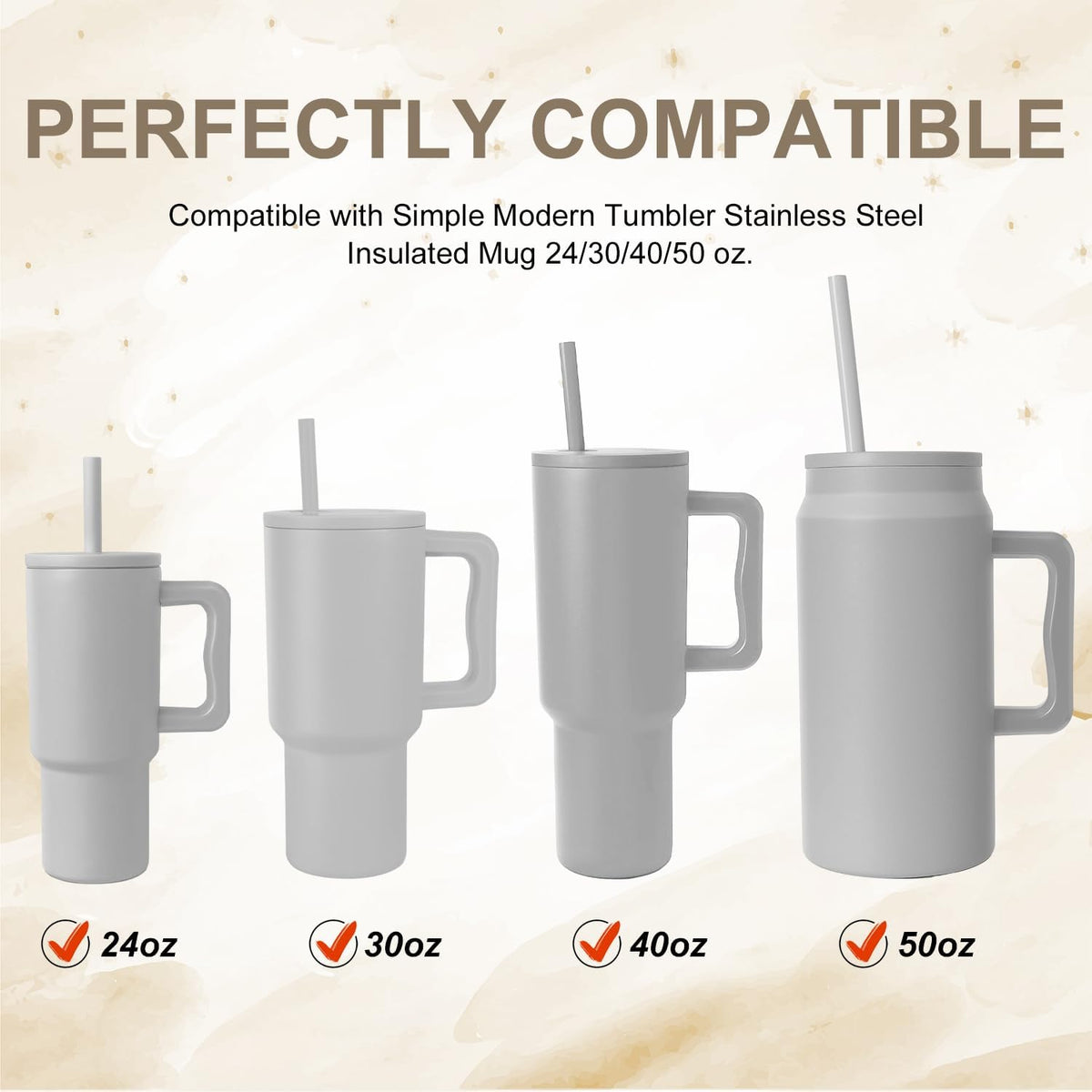 4pcs Replacement Stopper for 30oz 40oz Tumblers with Handle