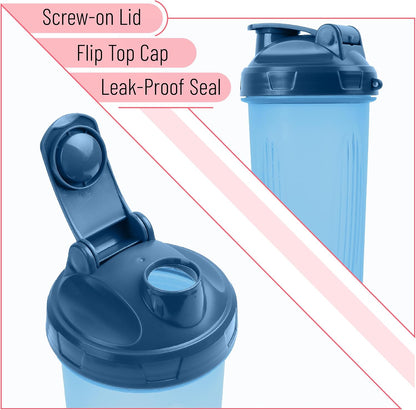 Protein Shaker Bottles, 2 Pack, 28 oz