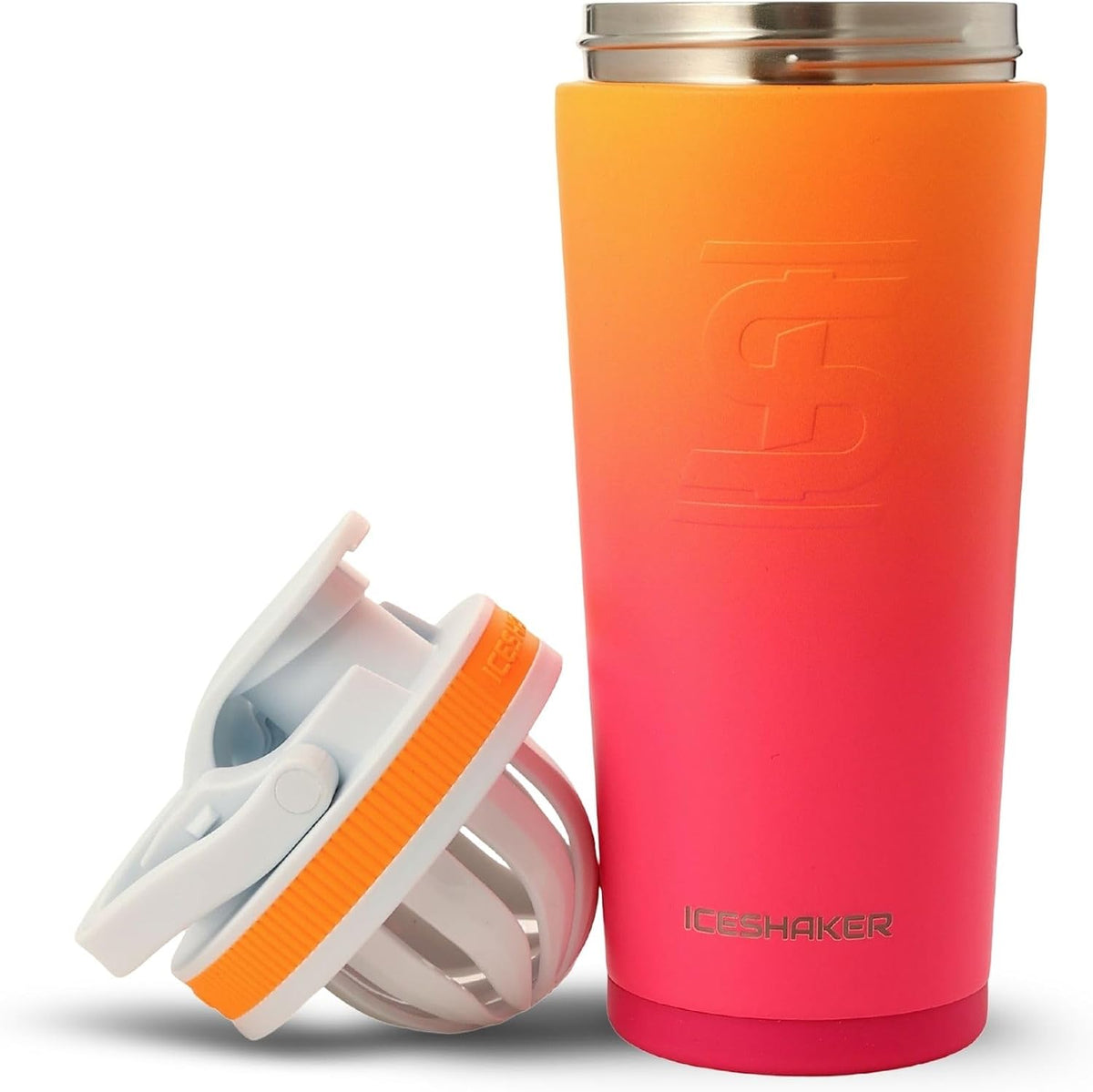Insulated Stainless Steel Shaker Bottle | 26oz, Black | Cold for 30+ Hours | Insulated Cup with Twist-on Agitator | Odor-Free Bottle for Protein Shakes, Water, Smoothies, Cocktails