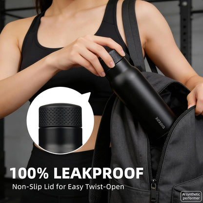 21 oz Insulated Water Bottle, Leakproof Stainless Steel Flask