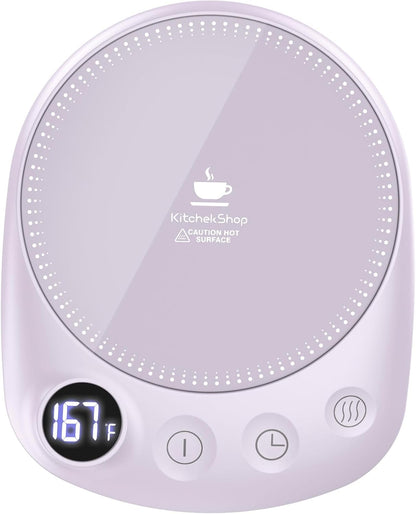 Coffee Mug Warmer-Fastest Heating & Highest Temperature, Coffee Cup Warmer for Desk Auto Shut Off, 4 Temp Settings & 1-12H Timer, Smart Electric Mug & Candle Warmer for Coffee, Tea (Black)