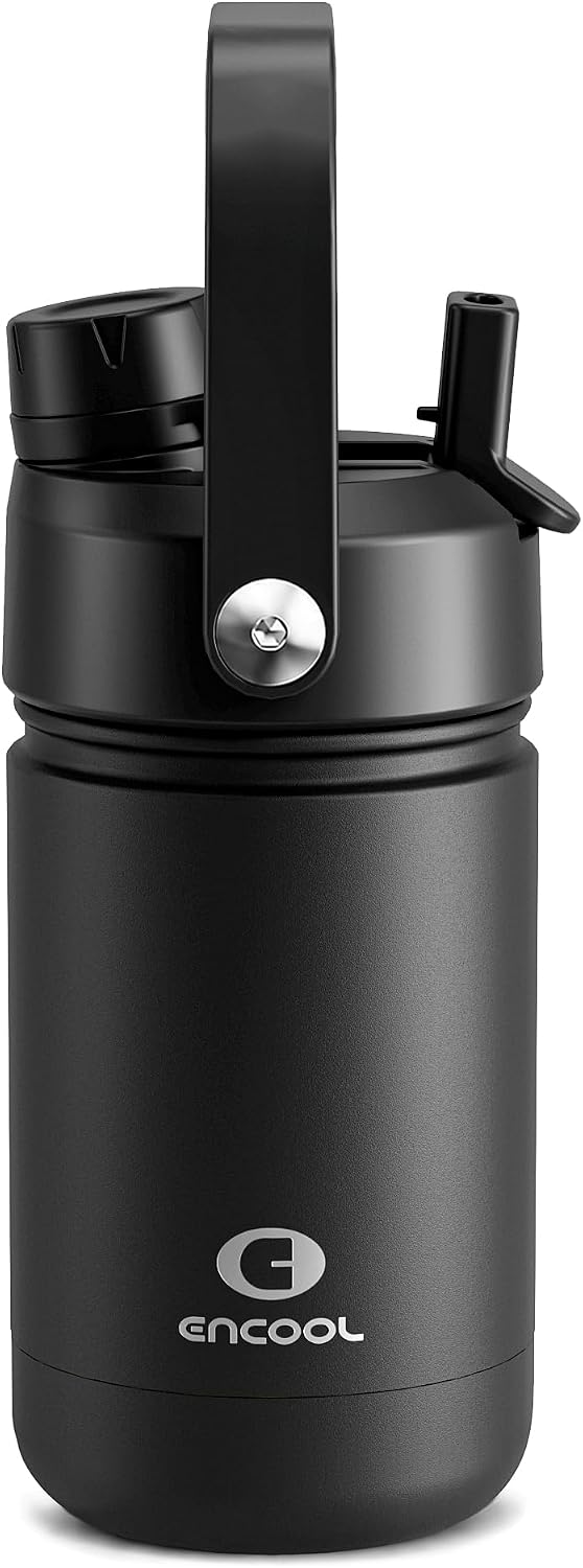 Insulated Water Bottle with Straw Stainless Steel Water Bottle, Leak-Proof, BPA-Free, Double Wall Vacuum Keeps Cold for 24 Hours for Sports, Travel, School (26 oz, Cotton Candy) - Colors C