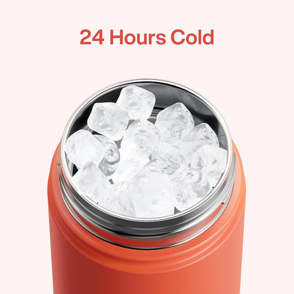 Insulated Water Bottle with Straw Stainless Steel Water Bottle, Leak-Proof, BPA-Free, Double Wall Vacuum Keeps Cold for 24 Hours for Sports, Travel, School (26 oz, Cotton Candy) - Colors C