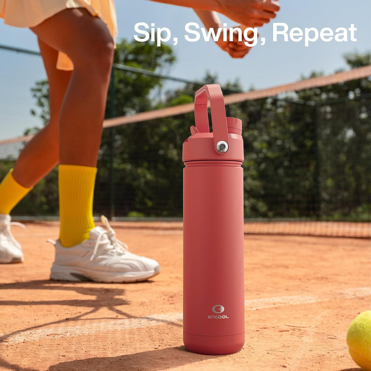 Insulated Water Bottle with Straw Stainless Steel Water Bottle, Leak-Proof, BPA-Free, Double Wall Vacuum Keeps Cold for 24 Hours for Sports, Travel, School (26 oz, Cotton Candy) - Colors C