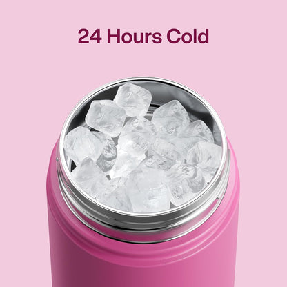 Insulated Water Bottle with Straw Stainless Steel Water Bottle, Leak-Proof, BPA-Free, Double Wall Vacuum Keeps Cold for 24 Hours for Sports, Travel, School (26 oz, Cotton Candy) - Colors C